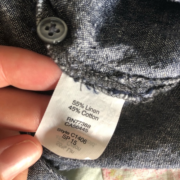 Madewell linen top blouse with ties - Picture 4 of 4